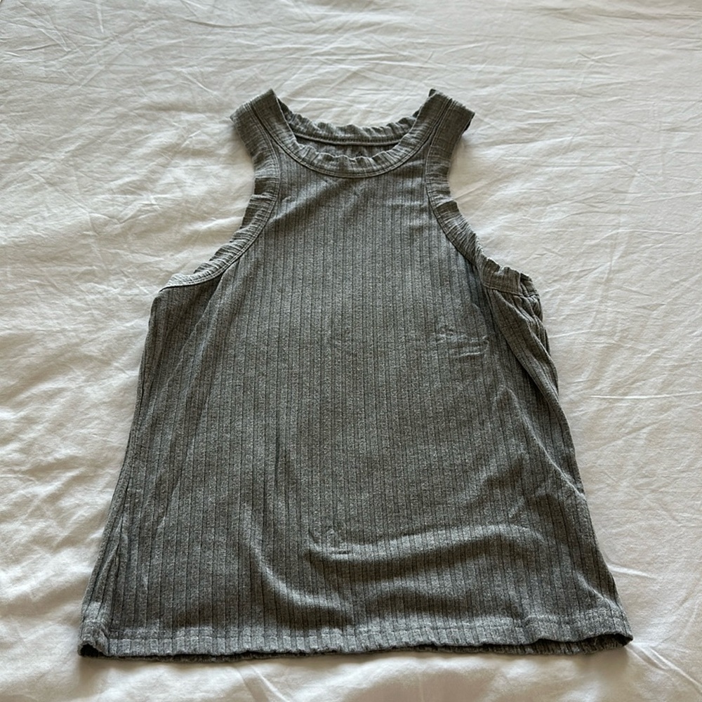 Free People gray ribbed tank
